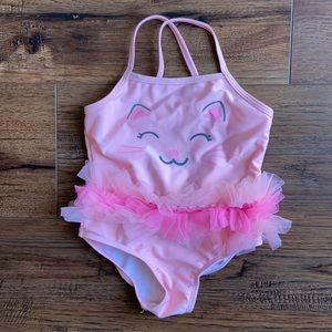 Pink one-piece swim suit! (Size 24 months)